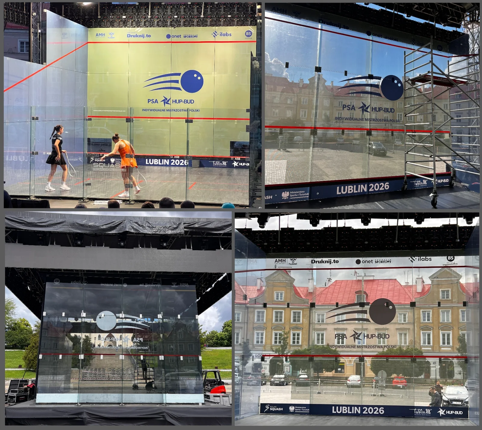 Oklejenie kort squash lublin
